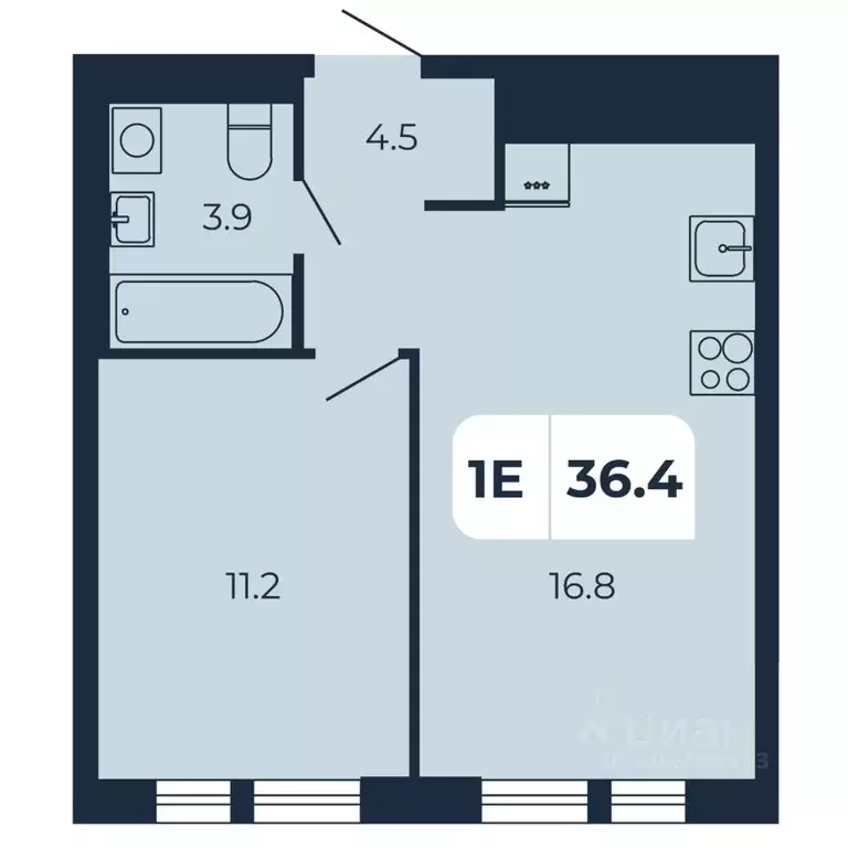 1-к кв. Ростовская область, Аксайский район, Щепкинское с/пос, пос. ... - Фото 1