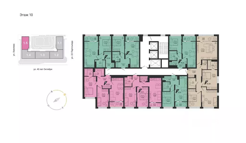 2-к кв. Свердловская область, Екатеринбург ул. 22-го Партсъезда, 10 ... - Фото 2
