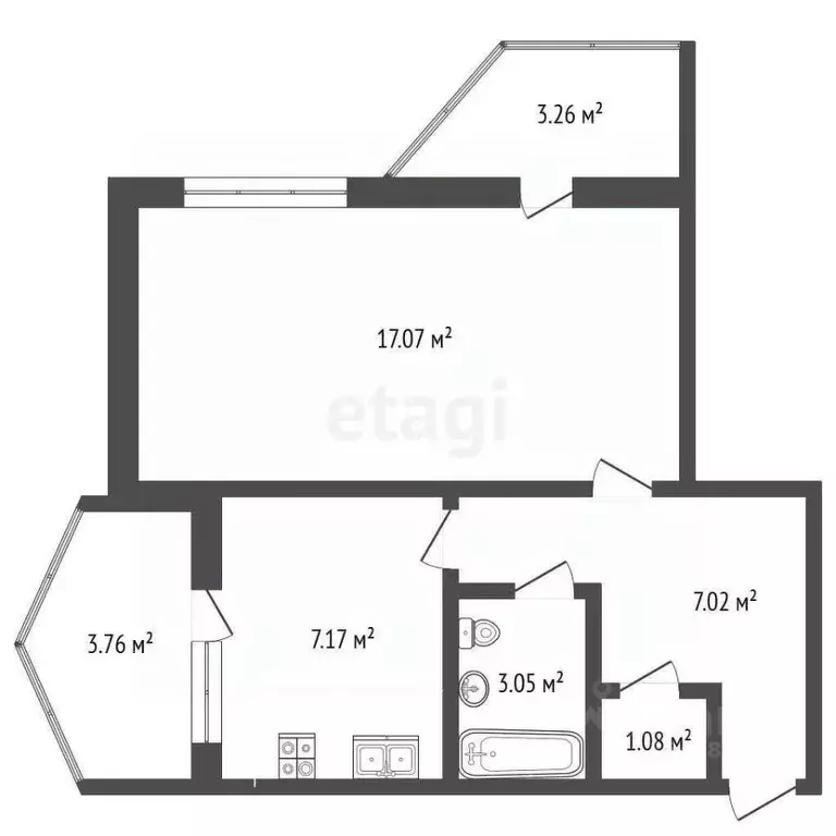 1-к кв. Крым, Ялта ул. Блюхера, 52 (44.0 м) - Фото 1