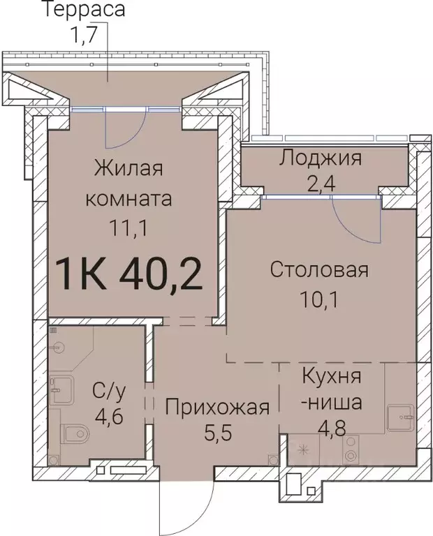 1-к кв. Новосибирская область, Новосибирск Овражная ул., 2А (40.2 м) - Фото 0