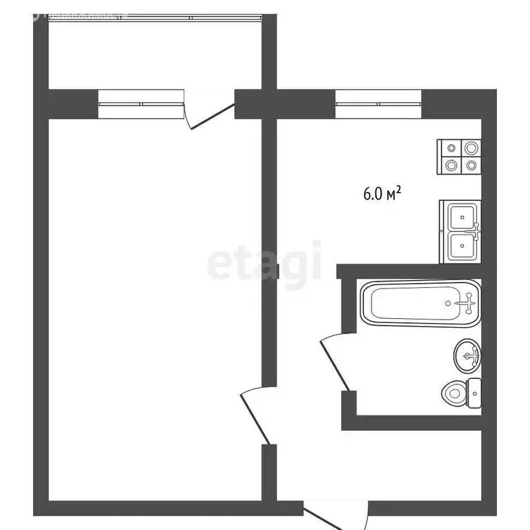 1-комнатная квартира: Пермь, Таборская улица, 14 (30.3 м) - Фото 1