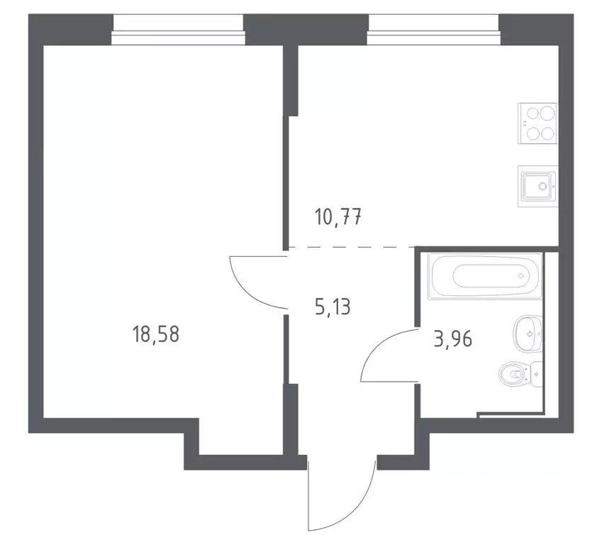 1-к кв. Приморский край, Владивосток Днепровская ул., 19 (38.44 м) - Фото 1
