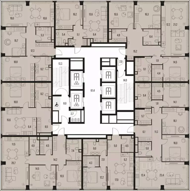 2-к кв. Москва Летниковская ул., 11к1 (58.5 м) - Фото 1