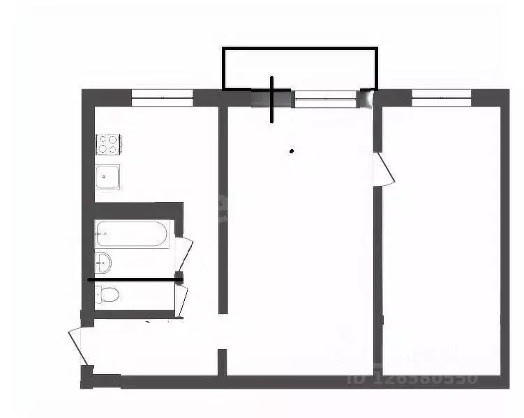 2-к кв. Кемеровская область, Новокузнецк просп. Дружбы, 52 (44.1 м) - Фото 2