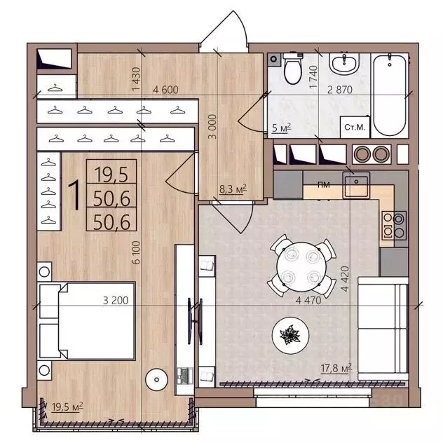1-к кв. Рязанская область, Рязань пос. Шпалозавода, Окская Стрелка ... - Фото 1