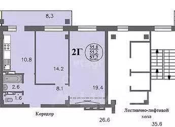 2-к кв. Новосибирская область, Новосибирск ул. Ивана Севастьянова, 9 ... - Фото 1