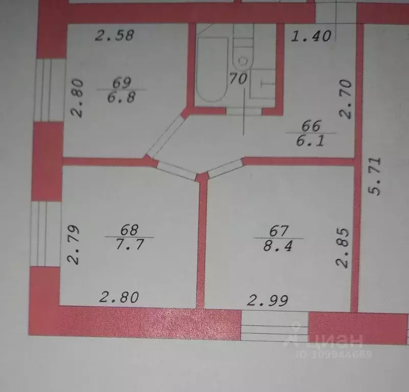 2-к кв. Новосибирская область, Новосибирск Рубежная ул., 2/1 (31.7 м) - Фото 0