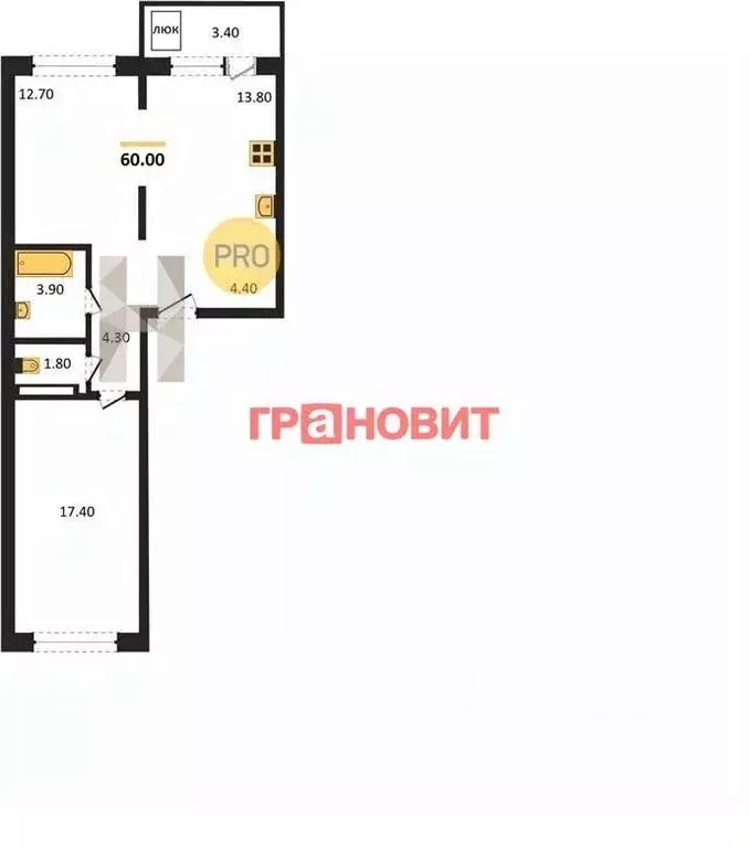 2-к кв. Новосибирская область, Новосибирск ул. Связистов, 13/2 (60.0 ... - Фото 1