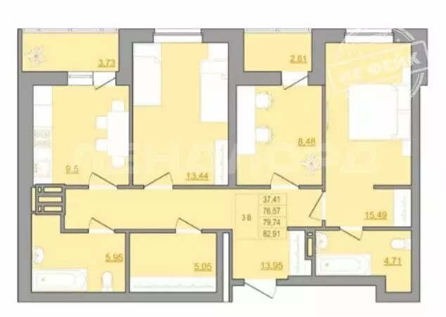 3-комнатная квартира: Ростов-на-Дону, Тибетская улица, 1Вс8 (84.9 м) - Фото 1