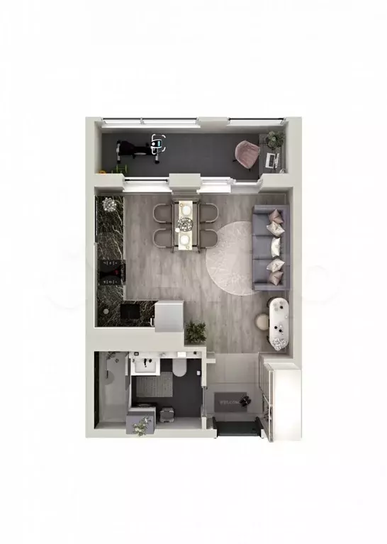 Квартира-студия, 30 м, 24/24 эт. - Фото 1