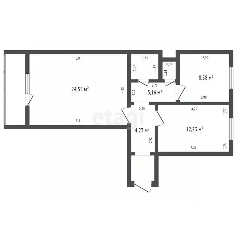 4-к кв. Челябинская область, Троицк 2-й мкр, 12 (98.0 м) - Фото 2