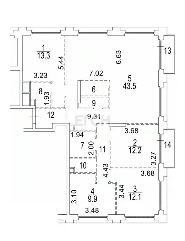 3-к кв. Москва Большая Почтовая ул., 18Ак1 (112.0 м) - Фото 2