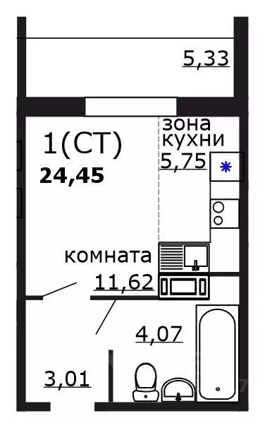 Студия Челябинская область, Челябинск Краснопольская Площадка 1 ... - Фото 1