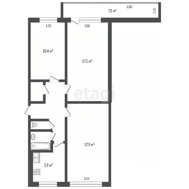 3-к кв. Камчатский край, Петропавловск-Камчатский ул. В.В. ... - Фото 2