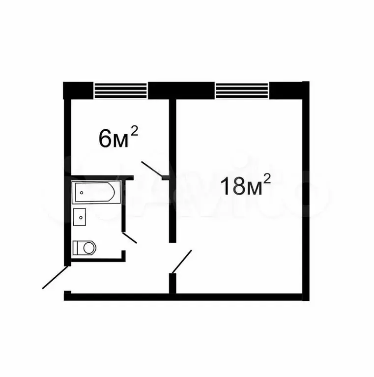 1-к. квартира, 31,3 м, 3/5 эт. - Фото 0