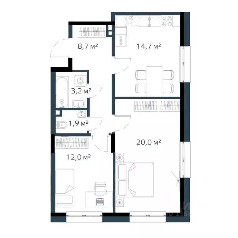 2-к кв. Приморский край, Владивосток Дом на Востоке жилой комплекс, ... - Фото 1