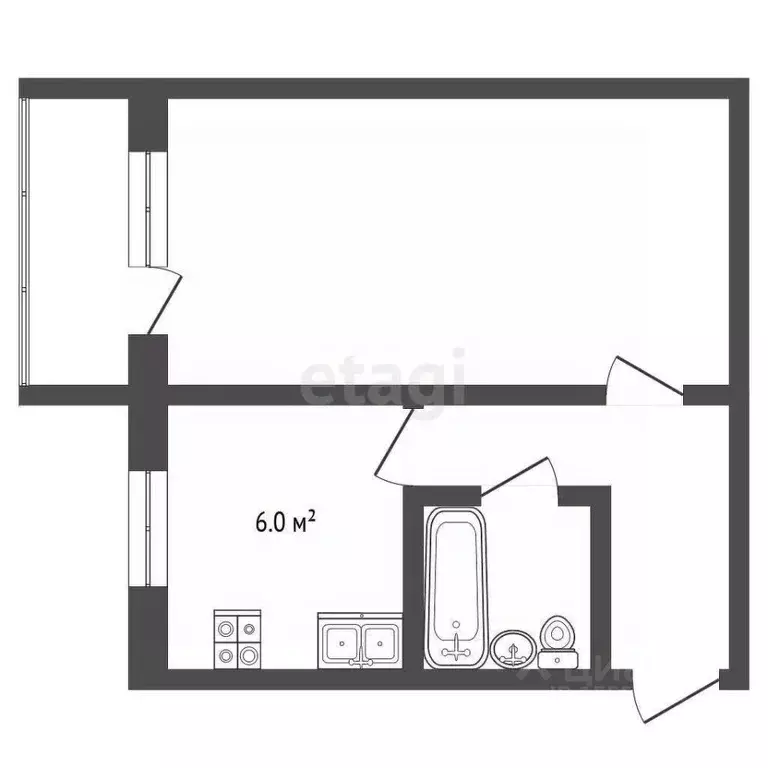 1-к кв. Самарская область, Похвистнево ул. Строителей, 3 (30.3 м) - Фото 2