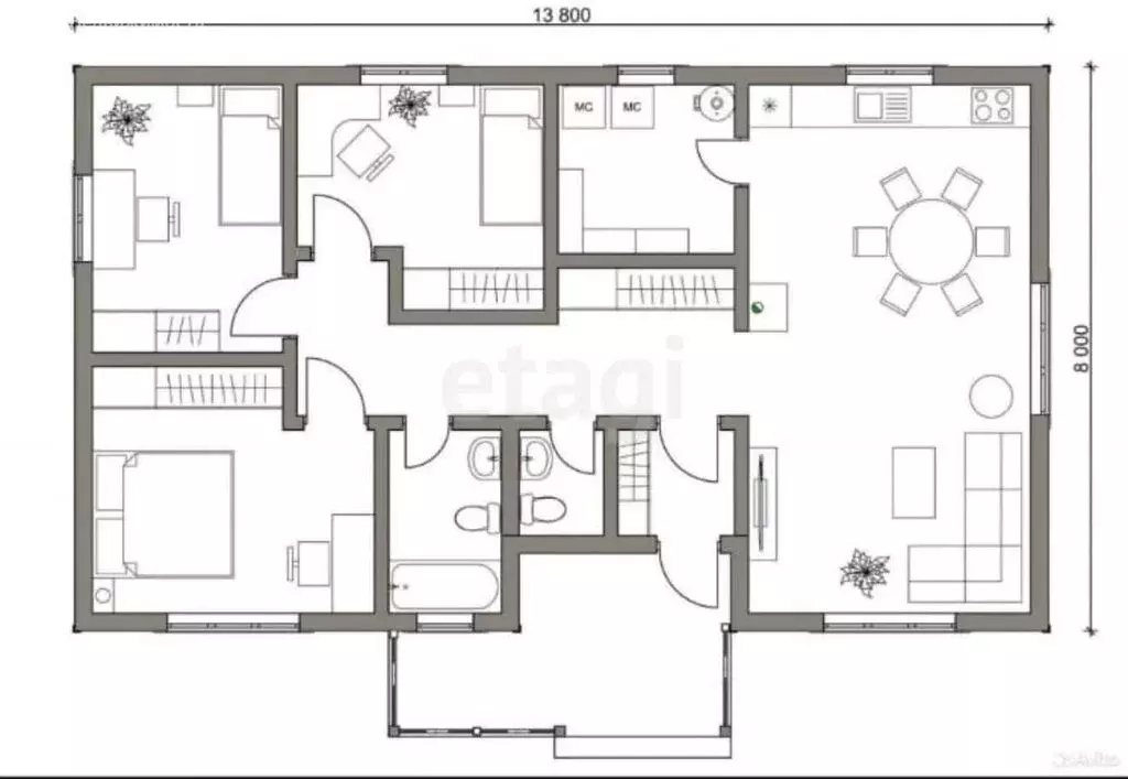 Дом в Тульская область, городской округ Новомосковск, деревня Красное ... - Фото 1