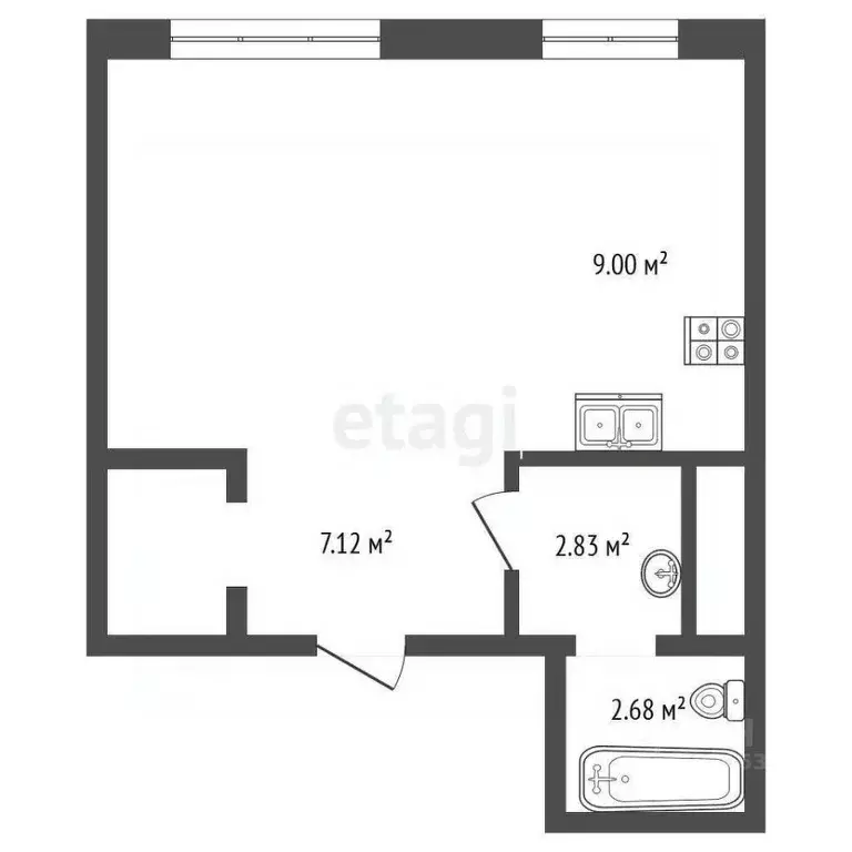 1-к кв. Ханты-Мансийский АО, Сургут Высоковольтная ул., 6/2 (37.6 м) - Фото 1