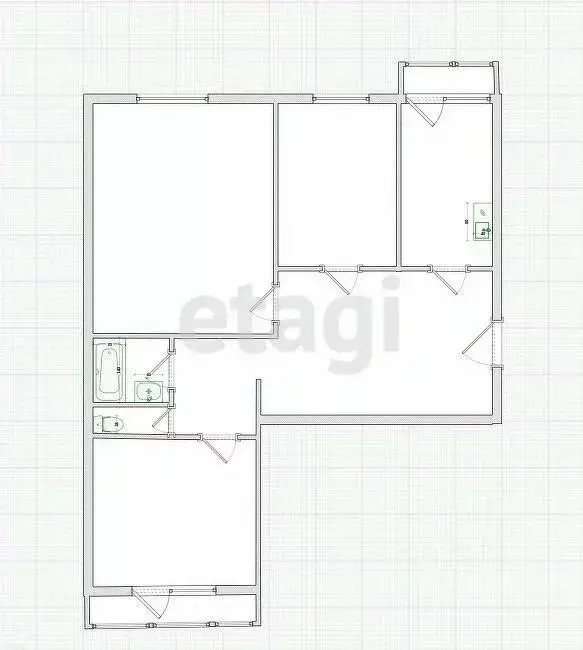 3-к кв. Костромская область, Кострома Давыдовский-2 мкр, 37 (64.7 м) - Фото 1