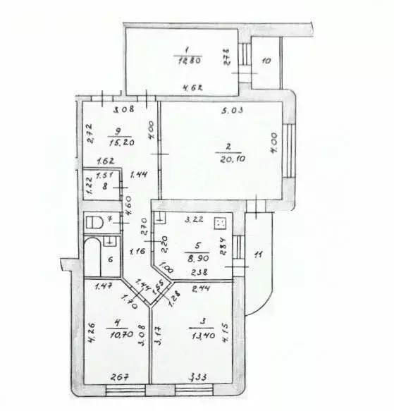 4-к кв. Чувашия, Чебоксары ул. Энтузиастов, 27 (89.4 м) - Фото 2