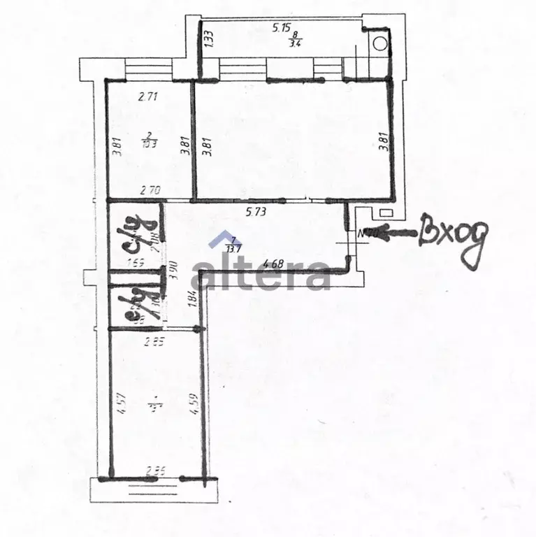 3-к кв. Татарстан, Казань ул. Аметьевская магистраль, 8 (65.6 м) - Фото 2