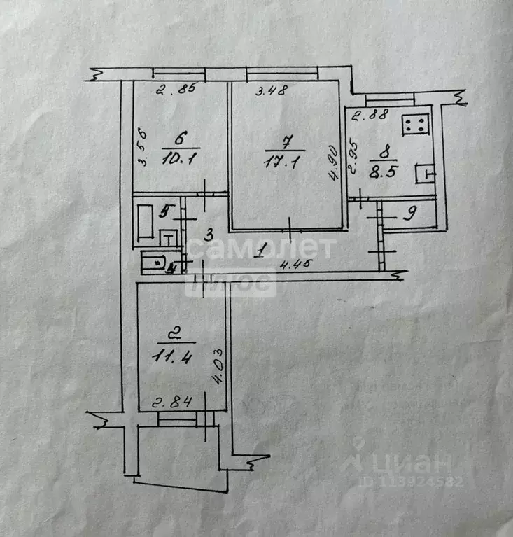 3-к кв. Новгородская область, Великий Новгород ул. Кочетова, 15к1 ... - Фото 1