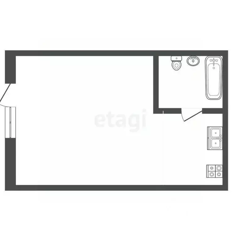 Студия Севастополь ш. Качинское, 33 (19.9 м) - Фото 0