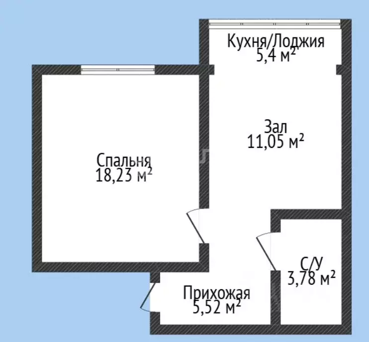 2-к кв. Дагестан, Каспийск ул. Магомедали Магомеджановa, 39 (44.0 м) - Фото 2