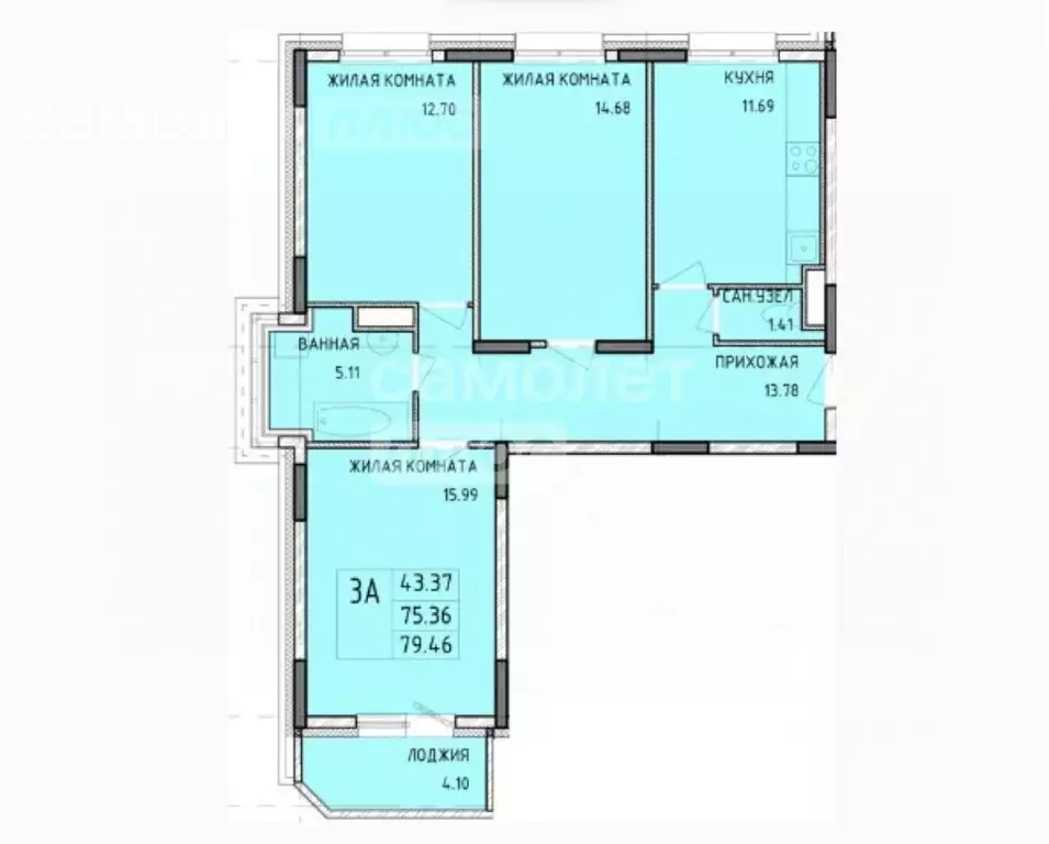 3-к кв. Тульская область, Тула Рязанская ул., 19 (79.5 м) - Фото 0