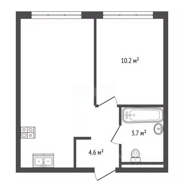 1-к кв. Санкт-Петербург Большой Сампсониевский просп., 69к3 (35.6 м) - Фото 2