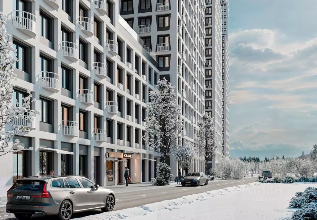 Студия Москва № 174 кв-л, Новые Смыслы жилой комплекс (24.1 м) - Фото 2