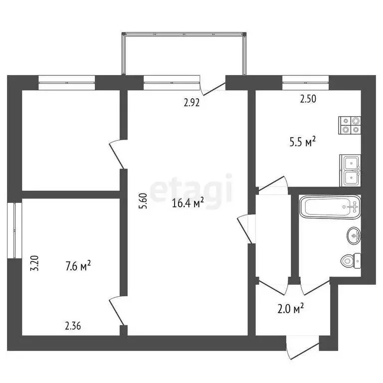 3-комнатная квартира: Вологда, улица Гоголя, 95 (41.6 м) - Фото 0