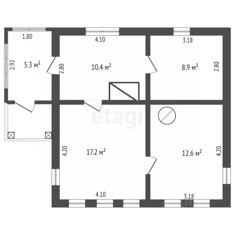 Дом в Омская область, Муромцево рп ул. Кооперативная, 14 (60 м) - Фото 1