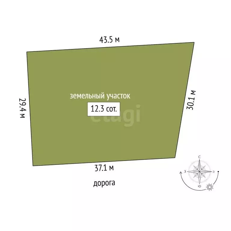 Участок в Заводоуковск, 2-й Трактовый переулок (12.34 м) - Фото 1