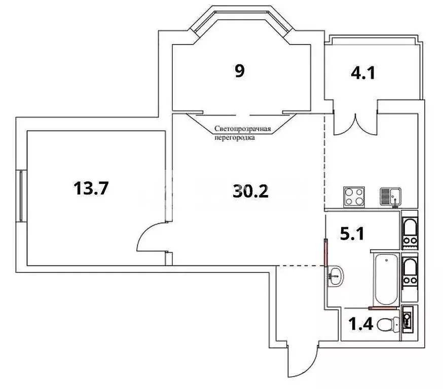 2-комнатная квартира: Одинцово, Кутузовская улица, 72Б (63.5 м) - Фото 2
