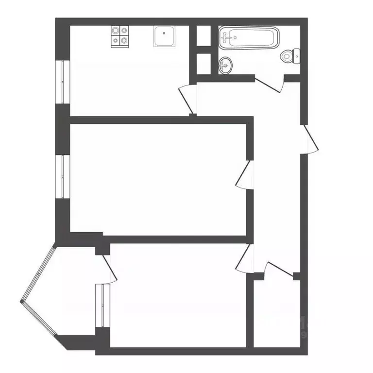 2-к кв. Тульская область, Тула ул. Демонстрации, 8 (50.6 м) - Фото 2