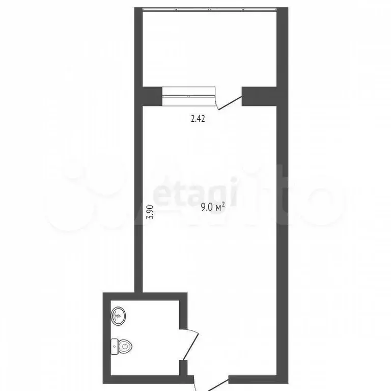 Квартира-студия, 13,1 м, 3/8 эт. - Фото 0