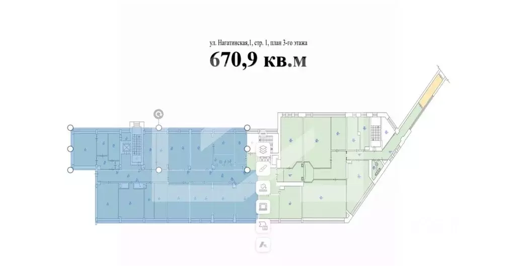 Офис в Москва Нагатинская ул., 1с1 (671 м) - Фото 2