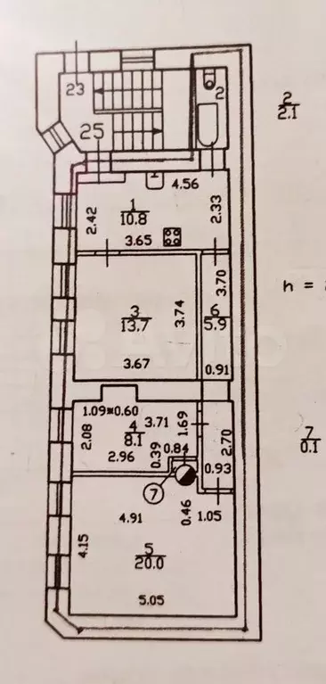 3-к. квартира, 61 м, 3/4 эт. - Фото 0