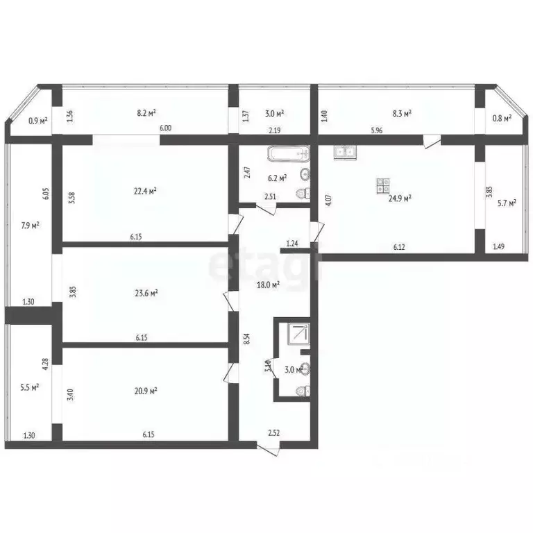 3-к кв. Самарская область, Самара ул. Советской Армии, 240 (162.0 м) - Фото 2