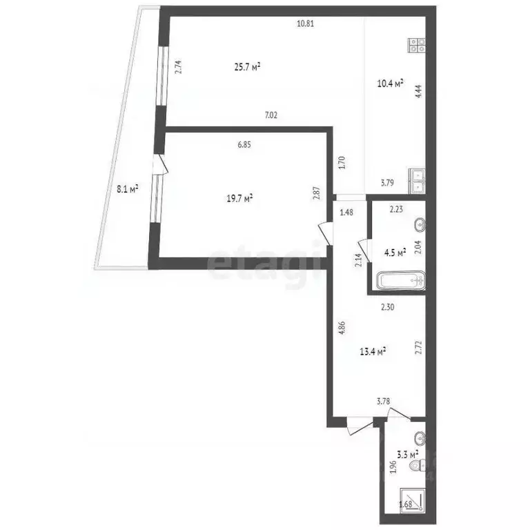 2-к кв. Крым, Ялта муниципальный округ, Виноградное пгт ш. ... - Фото 1