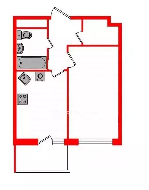 1-к кв. Санкт-Петербург ул. Русановская, 28 (32.0 м) - Фото 1