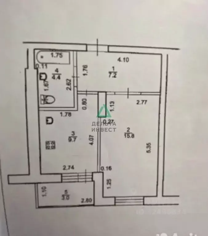 1-к кв. Башкортостан, Уфа ул. Летчиков, 11 (37.1 м) - Фото 2
