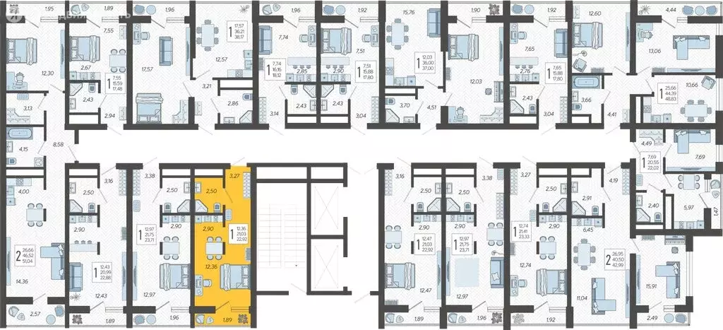 Квартира-студия: Сочи, микрорайон Бытха, Ясногорская улица, 16/2к8 ... - Фото 2