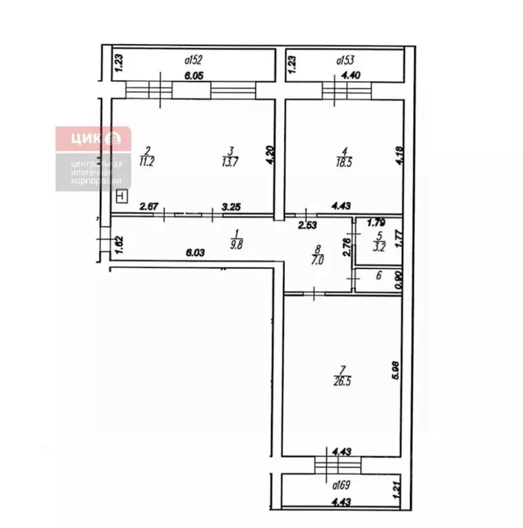 2-к кв. Рязанская область, Рязань Московский р-н, ул. Костычева, 7к2 ... - Фото 2