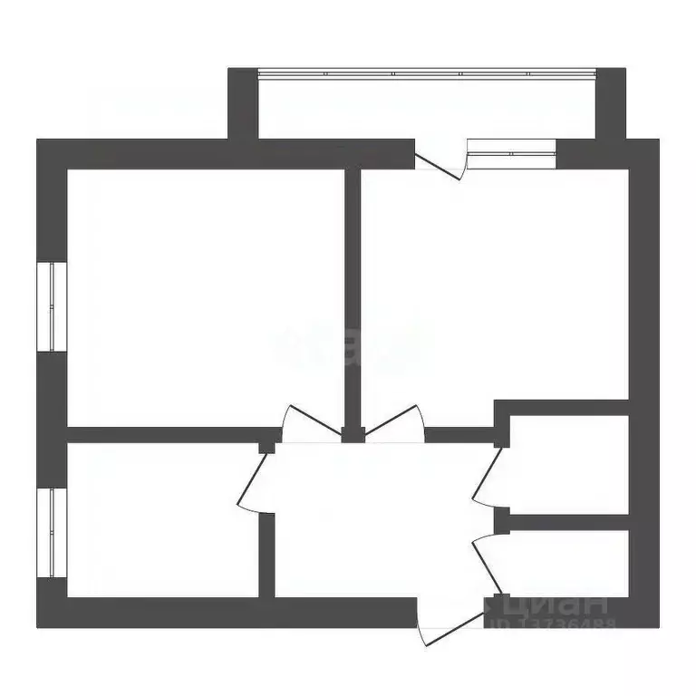 2-к кв. Амурская область, Благовещенск Высокая ул., 53 (48.1 м) - Фото 1
