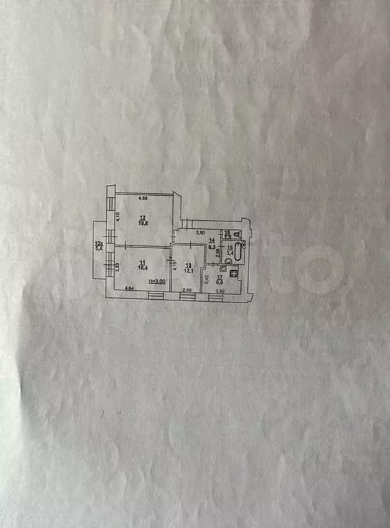 3-к. квартира, 73 м, 3/5 эт. - Фото 0