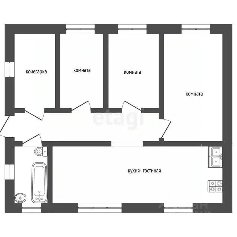 Дом в Тюменская область, Уватский муниципальный округ, пос. Туртас ул. ... - Фото 2