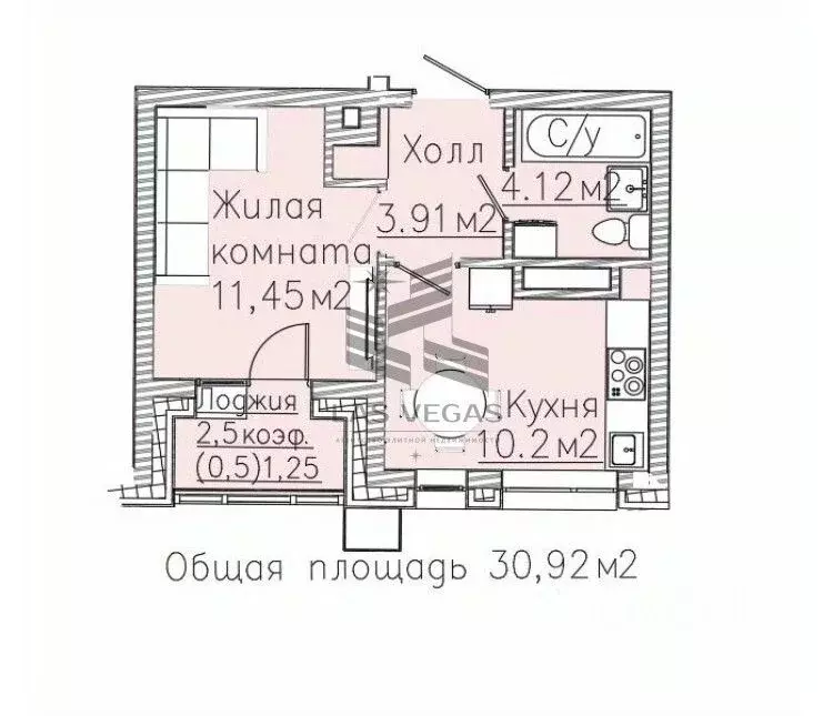 1-к кв. Татарстан, Казань ул. Урицкого, 1 (30.92 м) - Фото 1